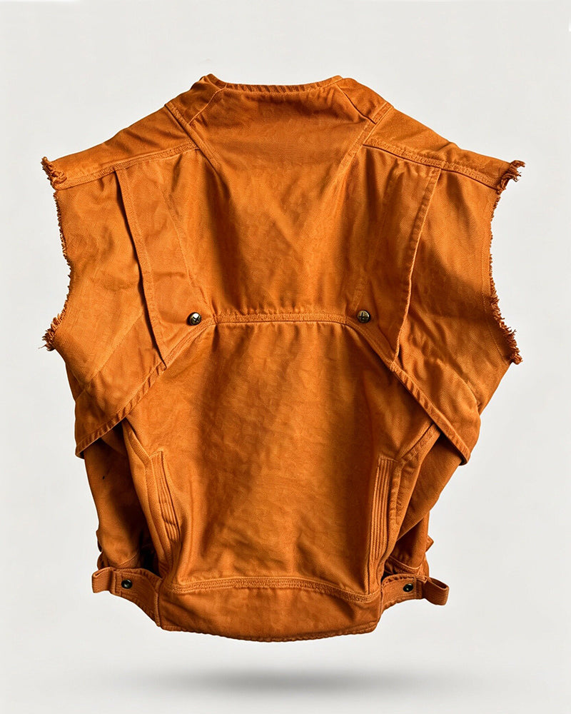 Post‑Apocalyptic Dirty Wash Utility Vest