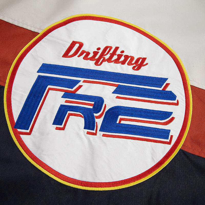 Retro Contrast Racing Patch Jacket