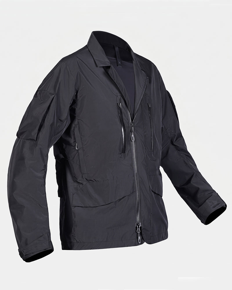 Multi-Pocket Water-Repellent Techwear Jacket