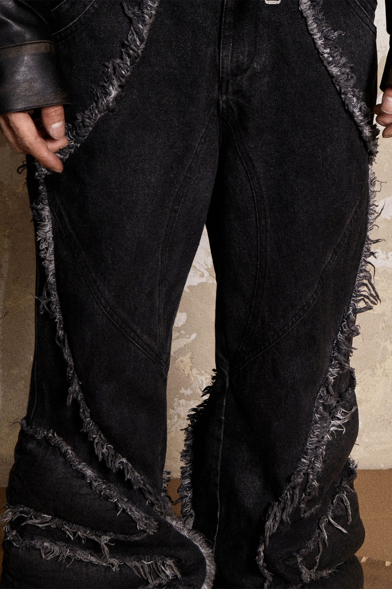 Mutation Dragon Claw Frayed Flared Jeans