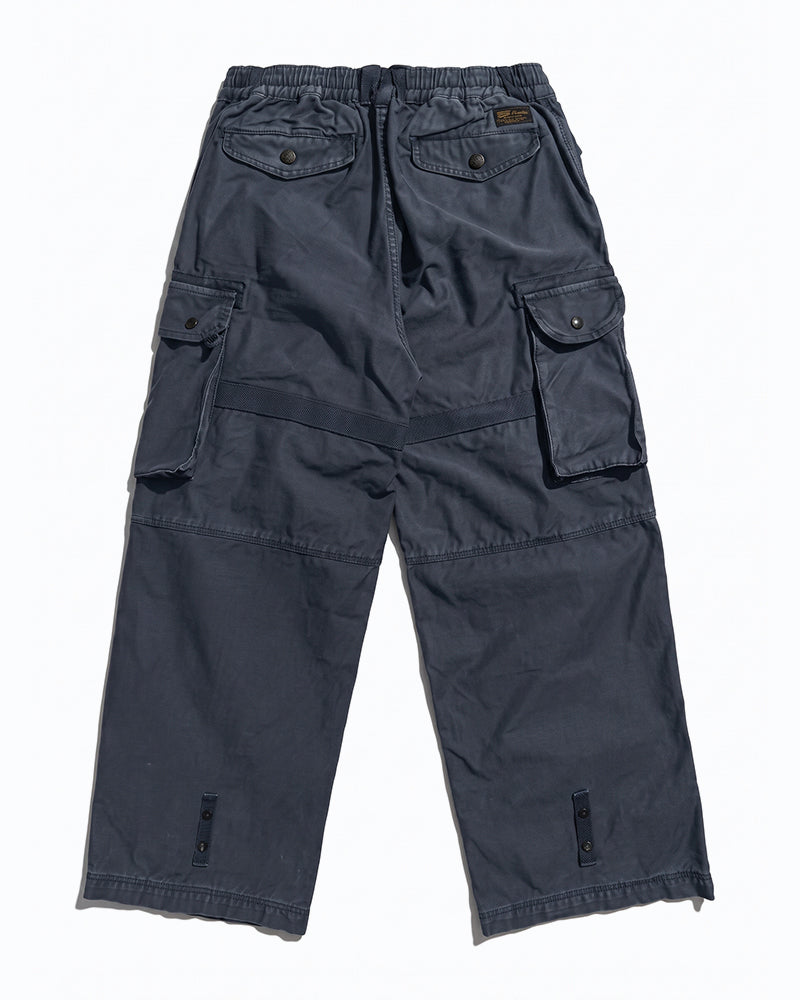 Distressed Vintage Multi‑Pocket Cargo Pants