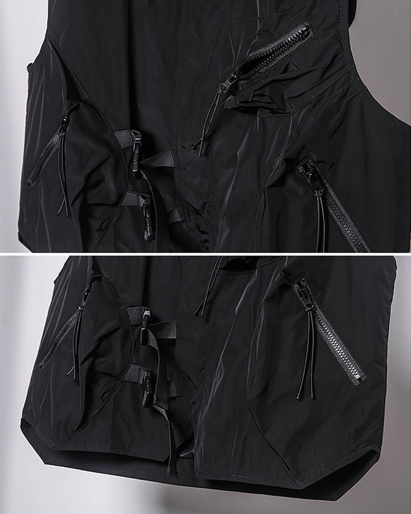 Techwear Darkwear Multi-Pocket Tactical Utility Vest