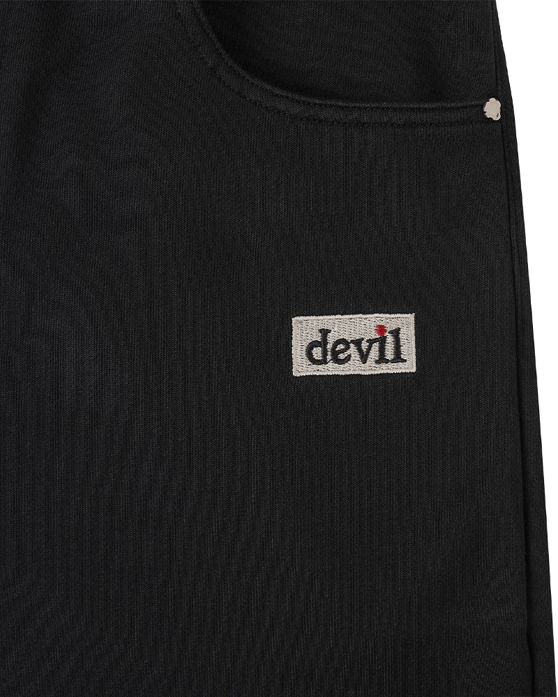 Devil Embroidery Straight-Leg Pants