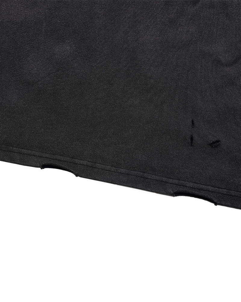 Washed Ripped Gradient T-Shirt Black