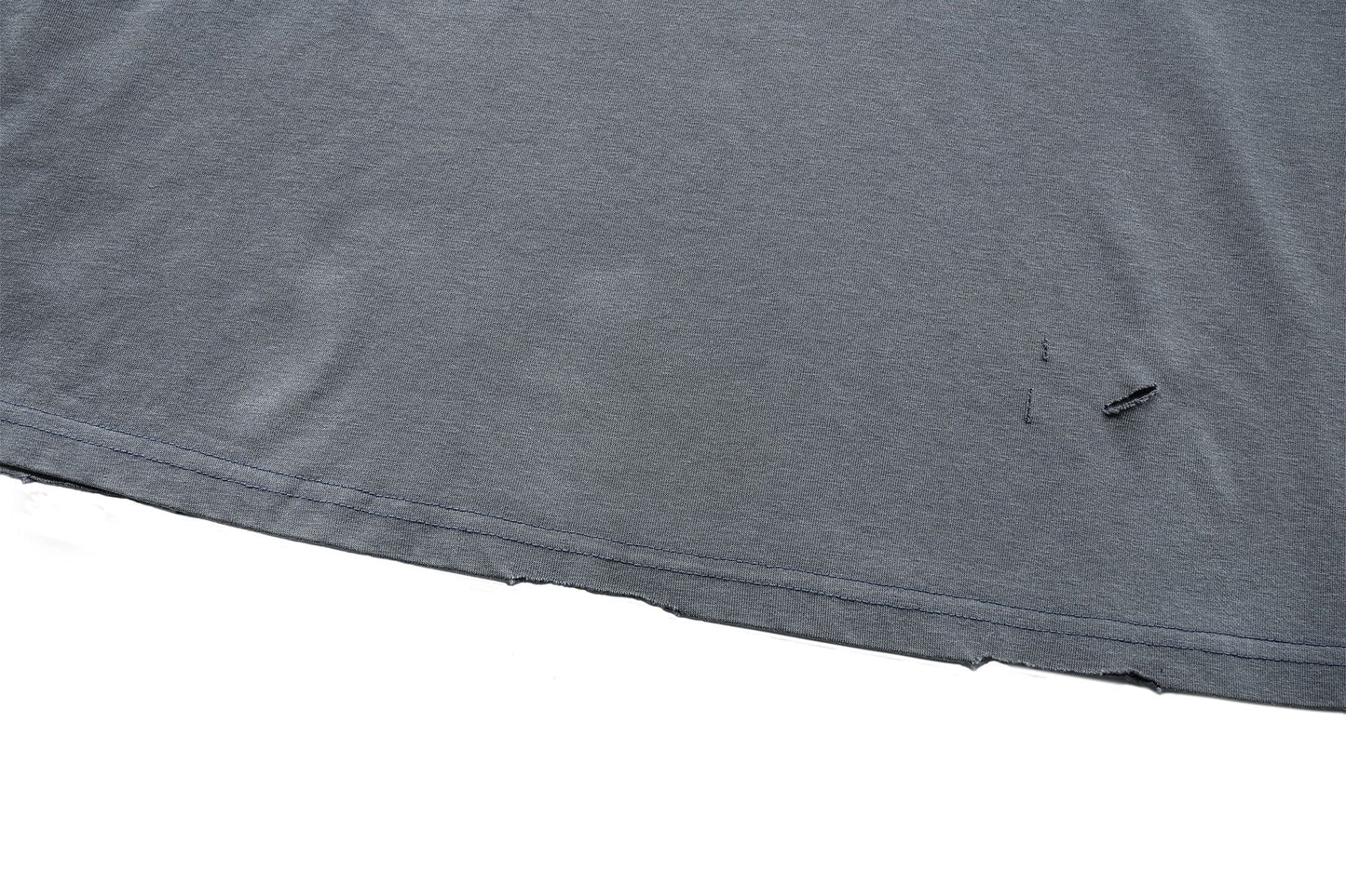 Washed Ripped Gradient T-Shirt Blue