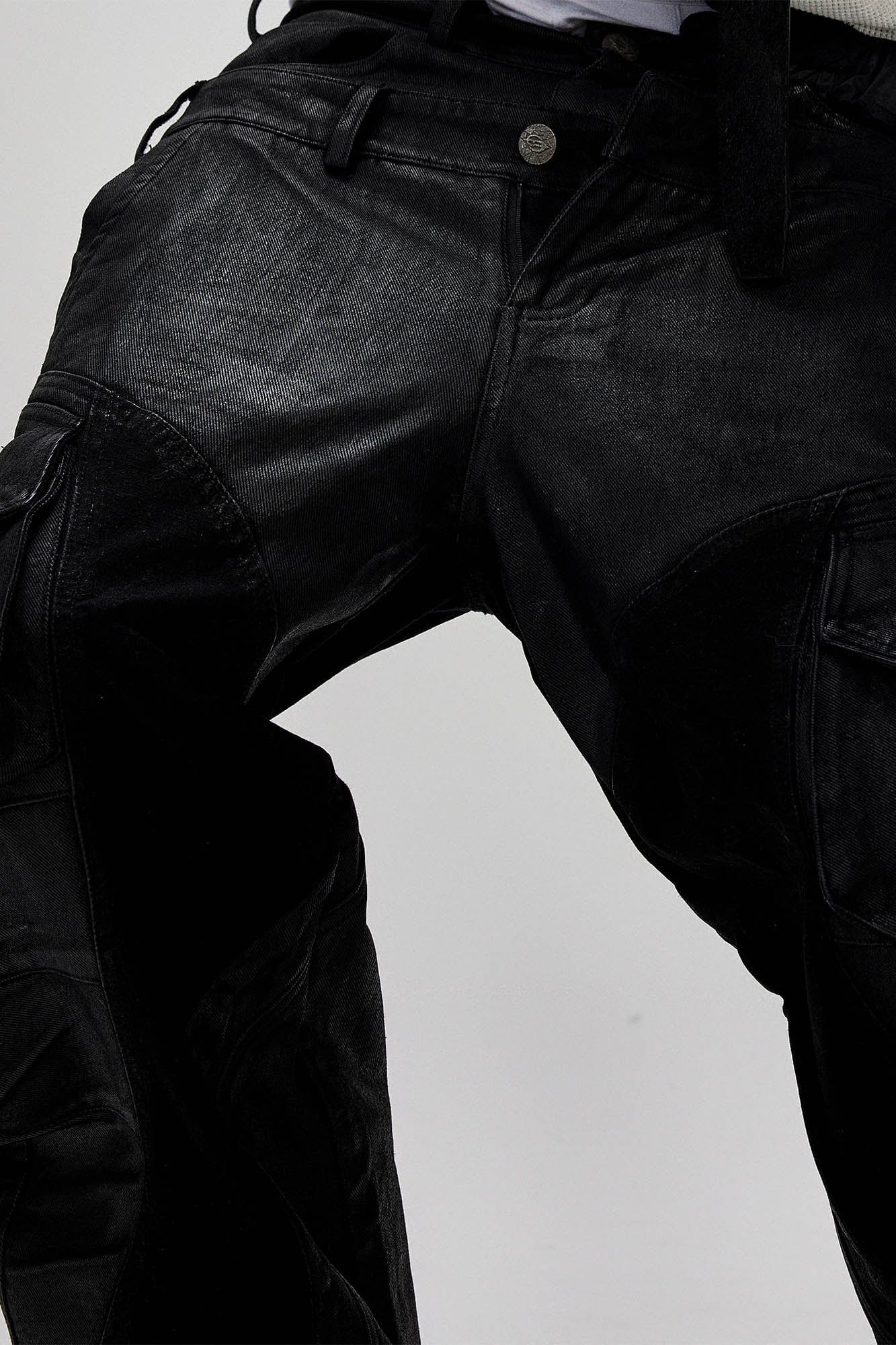 Dual-Waist Waxed Arc-Spliced Cargo Pants