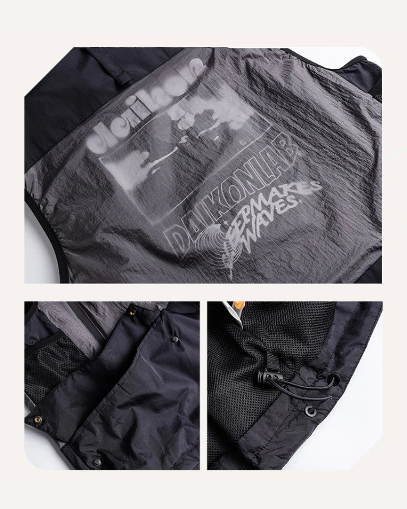 Outdoor Functional Stand Collar Cargo Vest