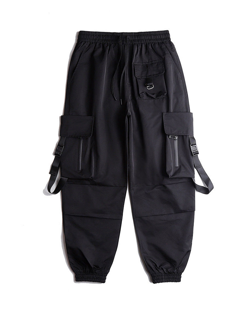 Functional Pocket Ribbon Cargo Pants