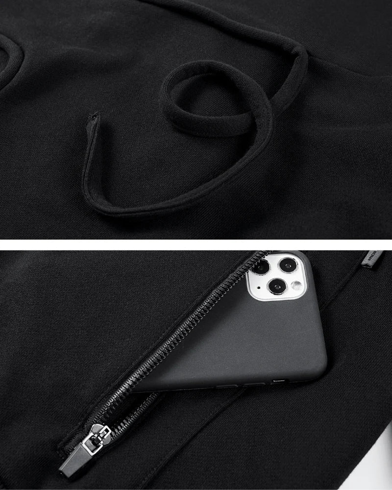 Functional Irregular Pocket Mask Tactical Hoodie