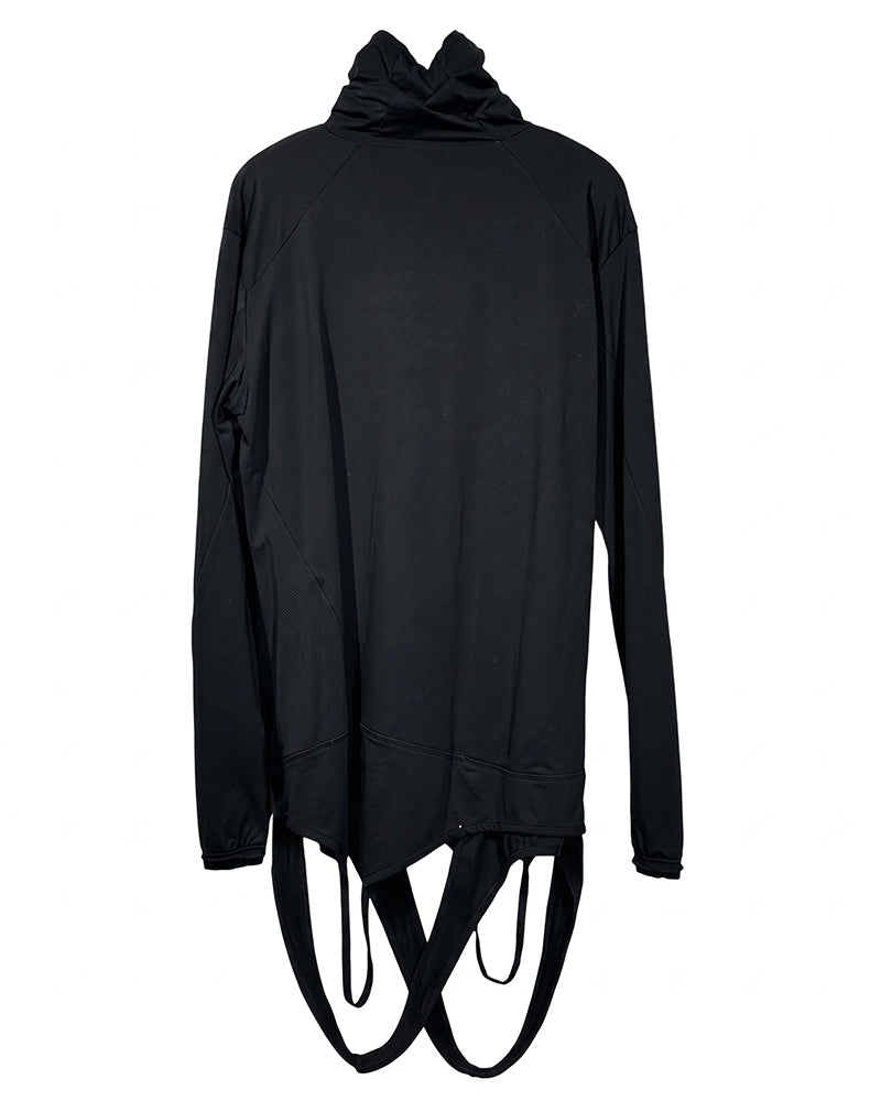 Post-Apocalyptic Face-Covering Deconstructed Long-Sleeve T-Shirt