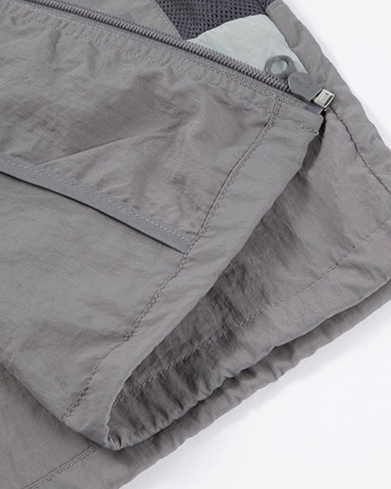Spliced Drawstring UV Protection Light Jacket