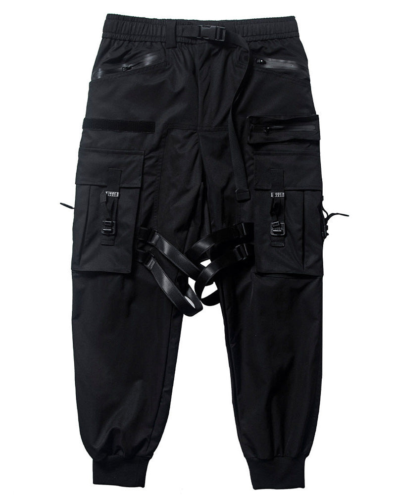 Functional Ribbon Pocket Cargo Pants