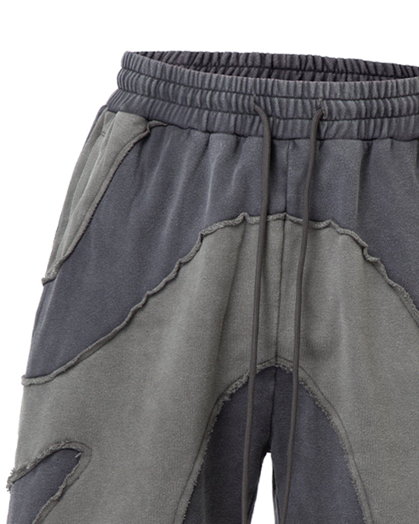 Distressed Spliced Shorts
