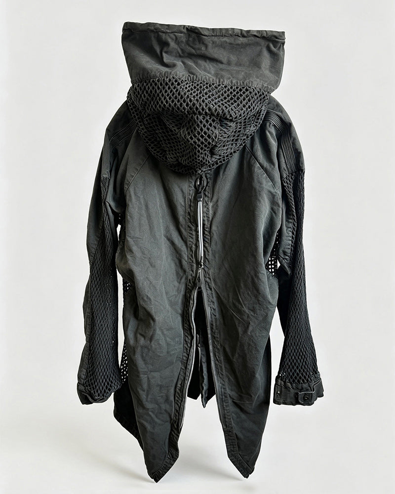 Wasteland Patchwork Distressed Dirty Wash Reversible Jacket