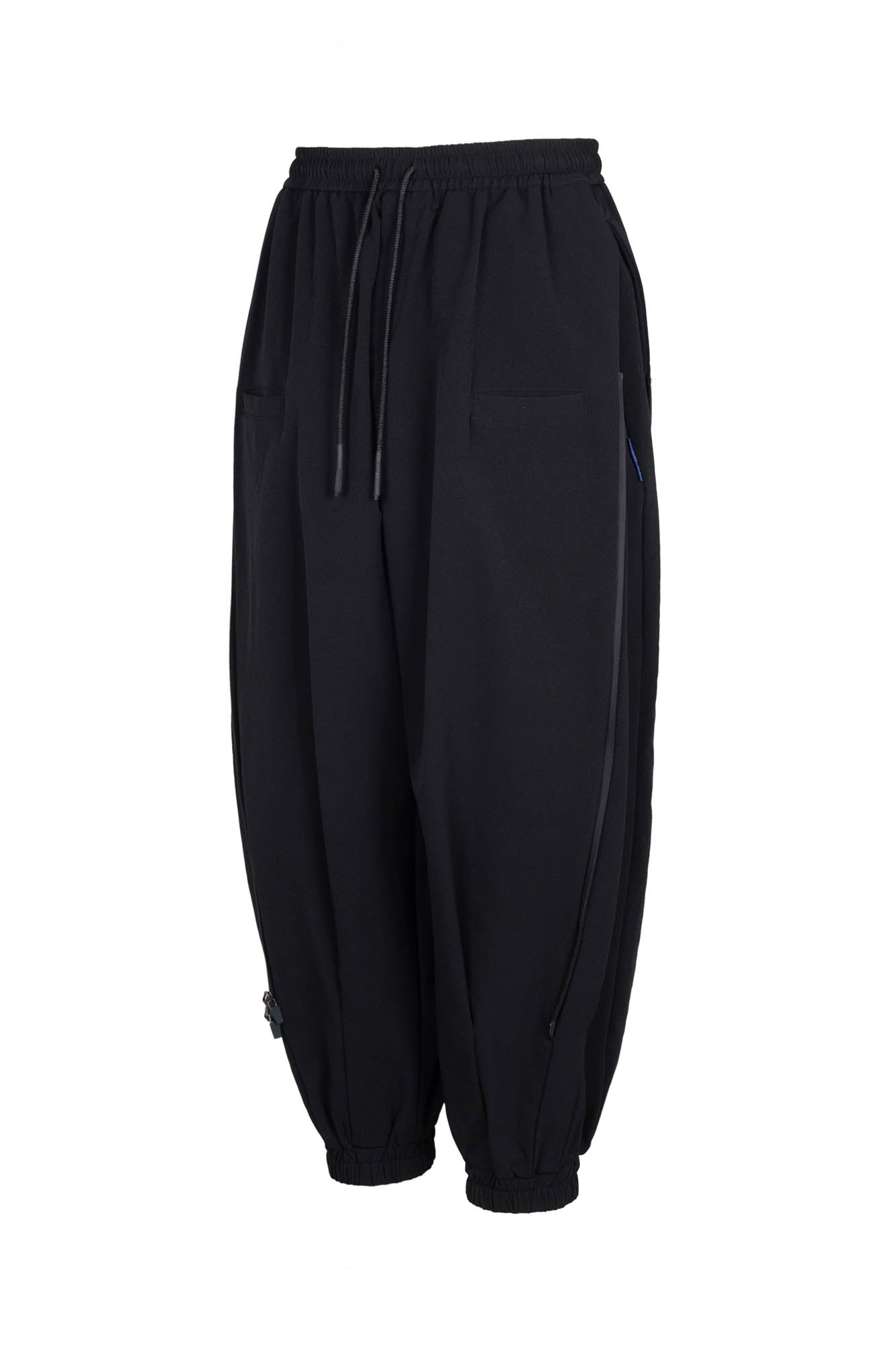 Double-Zip Wide-Leg Jogger Pants