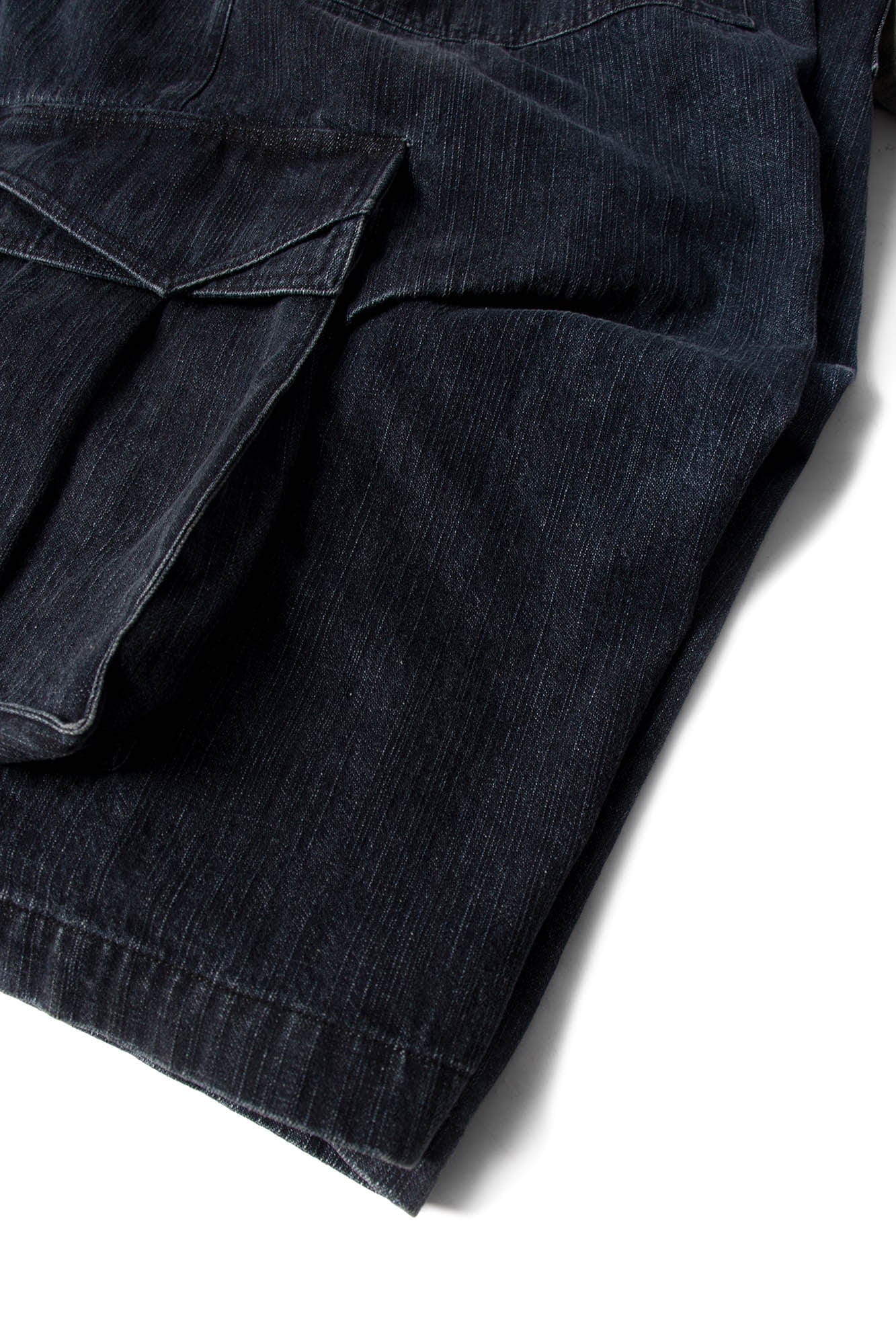 Detachable Plaid Drape Denim Shorts