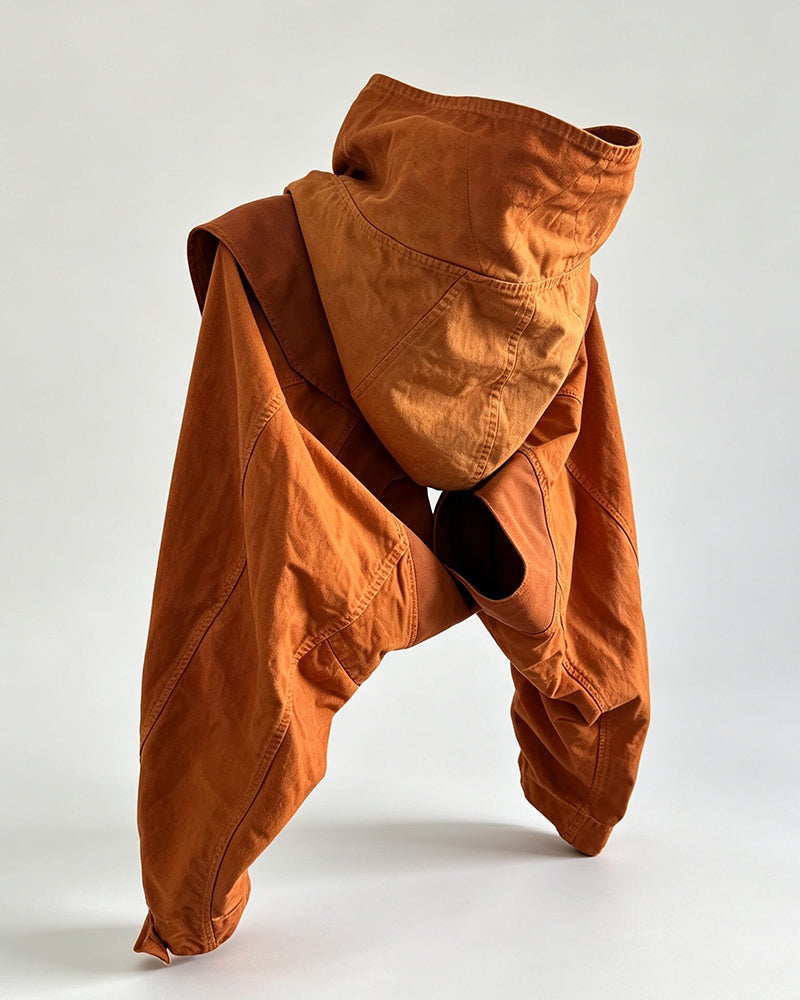 Post-Apocalyptic Tactical Dirty Wash Hooded Cape