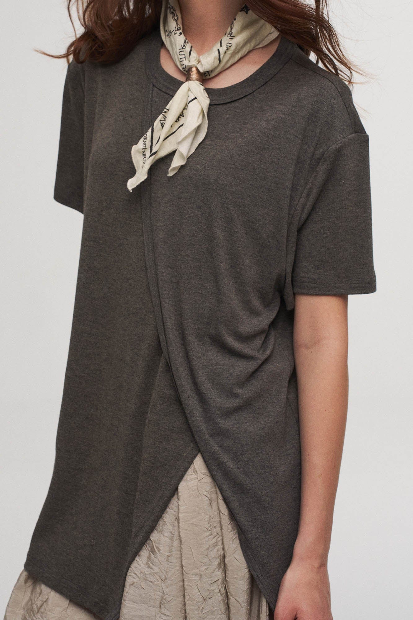 Asymmetrical Layered Spliced T-Shirt