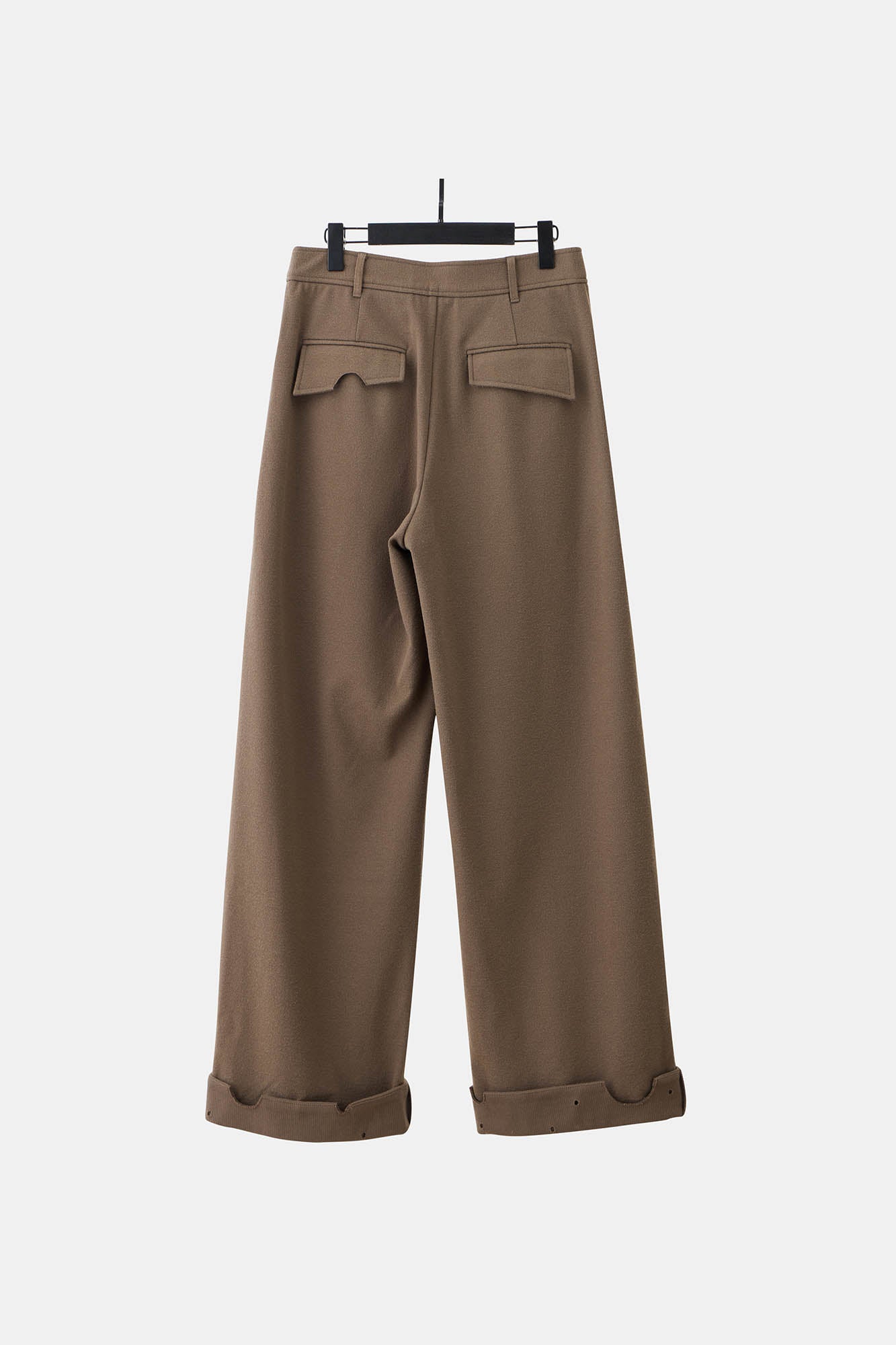 Distressed Hem Asymmetrical Fly Trousers