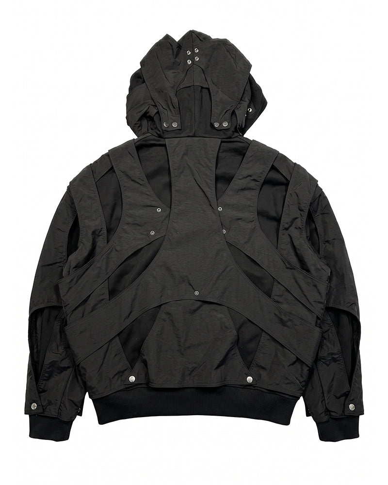 Wasteland Cut-Out Layered Hoodie