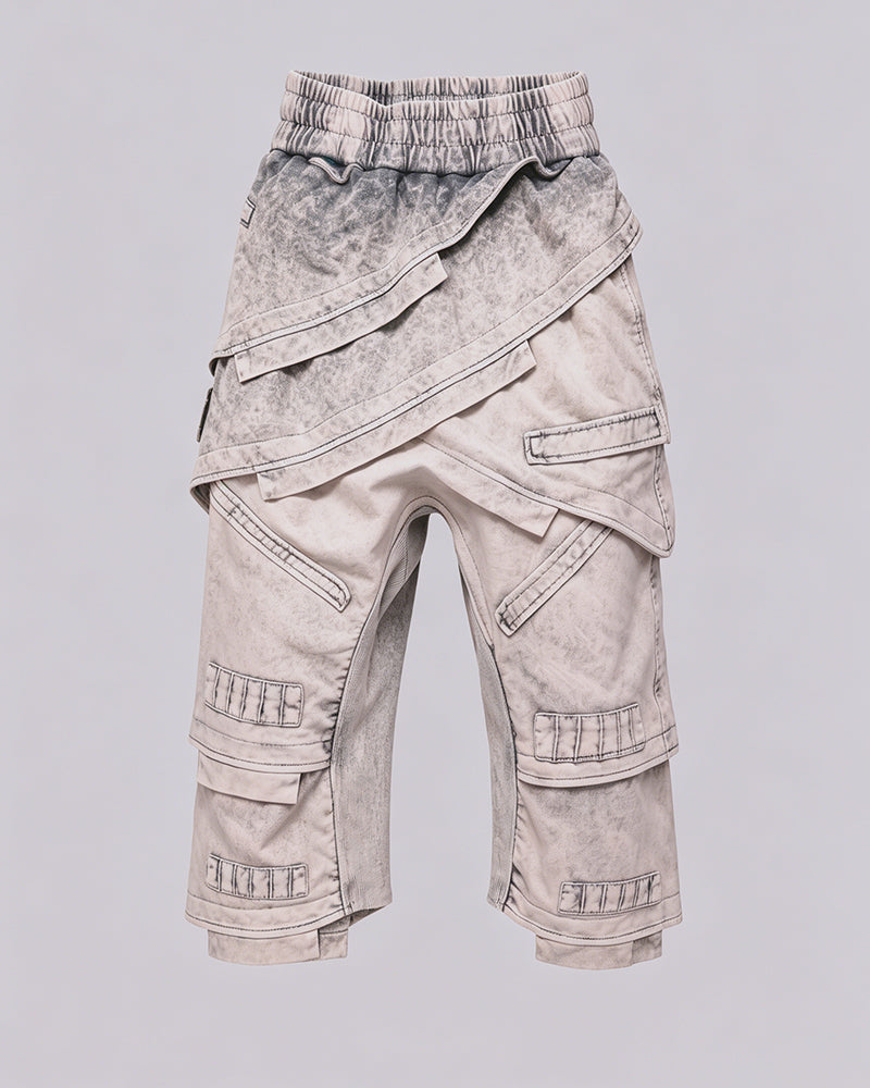 Wasteland Distressed Deconstructed Cropped Pants