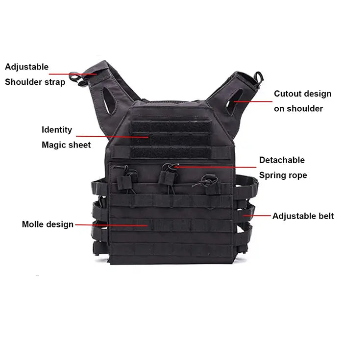 Tactical Vest Lightweight Molle Plate Carrier Vest