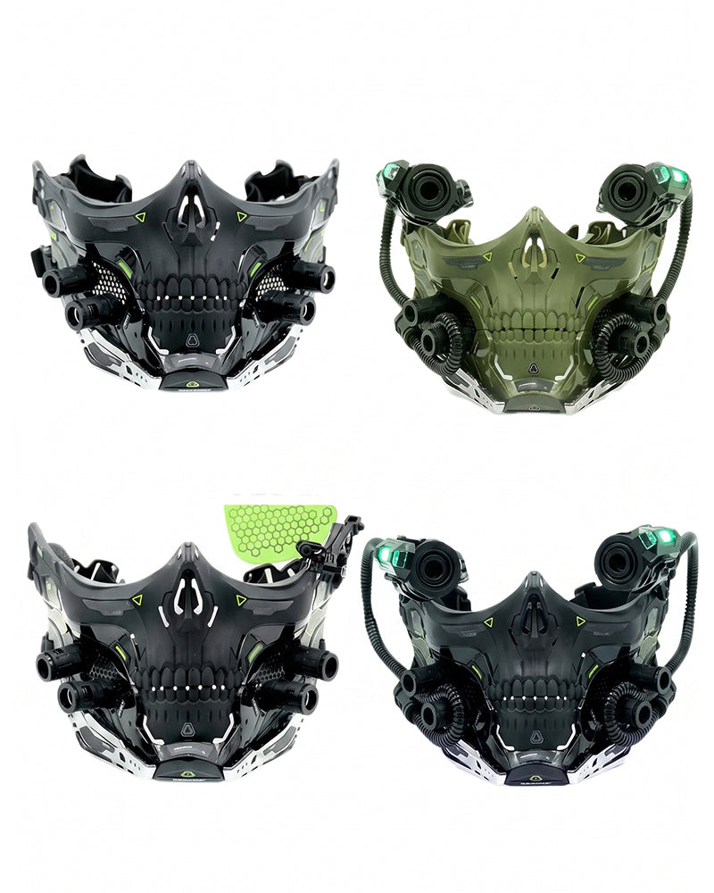 Cyberpunk Skull Half Face Mask
