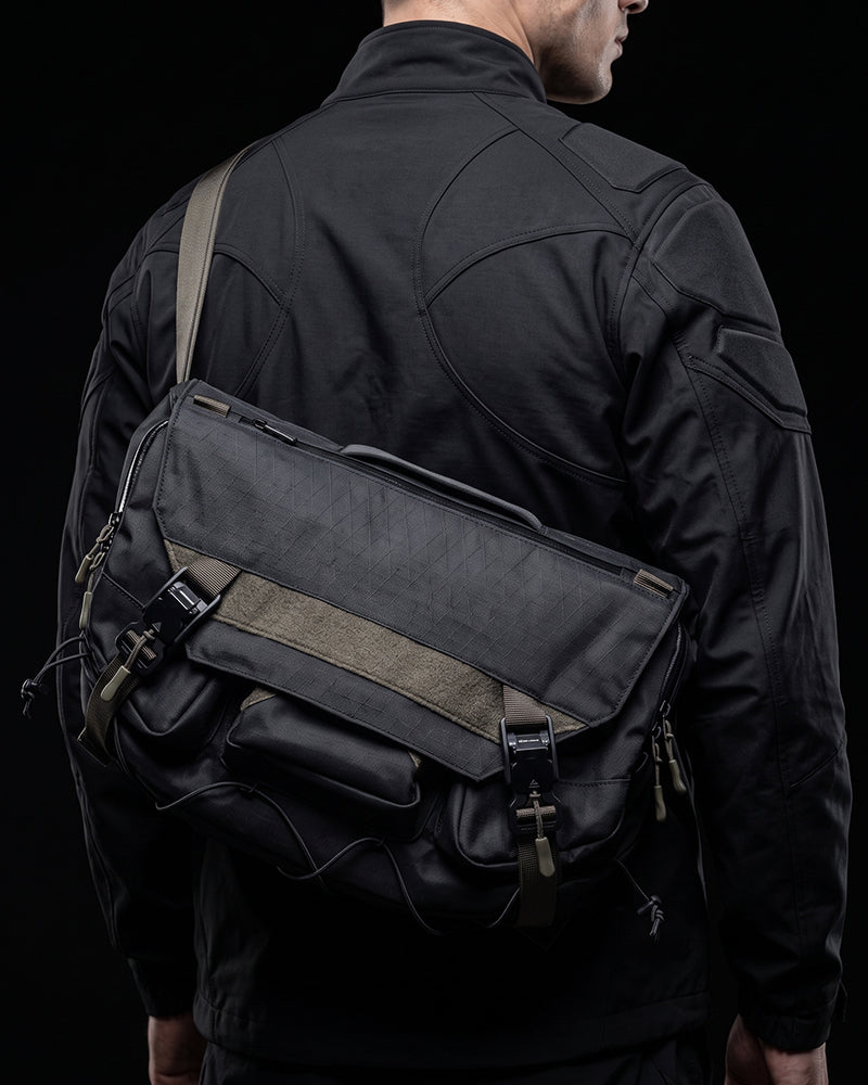 Water-Resistant Tactical Techwear Messenger Bag