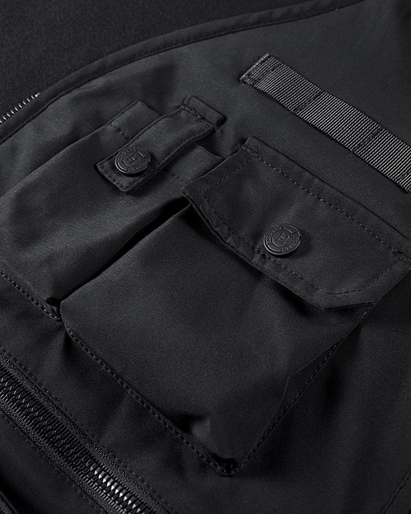 Techwear Fake Two Vest Tactical Hoodie