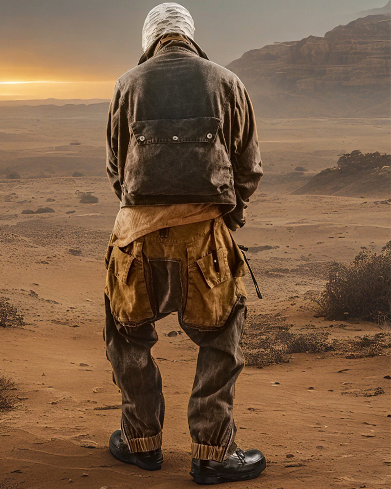 Post-Apocalyptic Multi-Pocket Utility Bomber Jacket