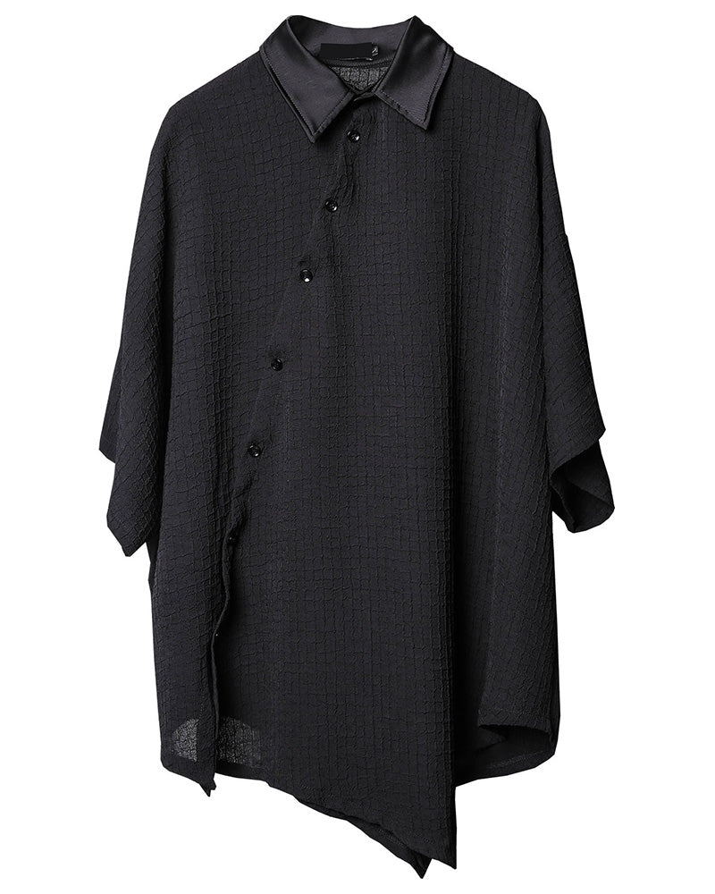 Techwear Asymmetric Batwing Sleeve Shirt