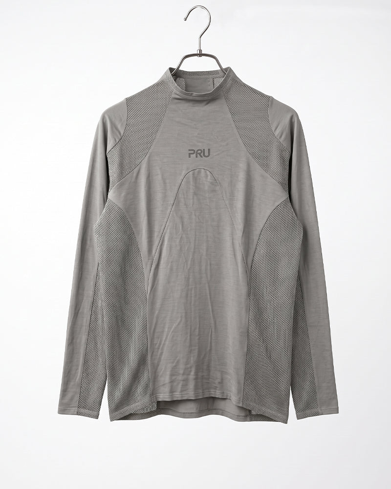 Dystopian Dirty Dye Mesh Technical Long Sleeve Top