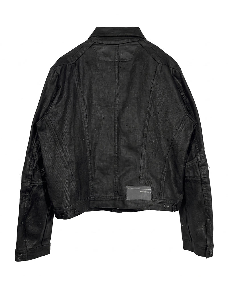 Post-Apocalyptic Waxed Denim Trucker Jacket