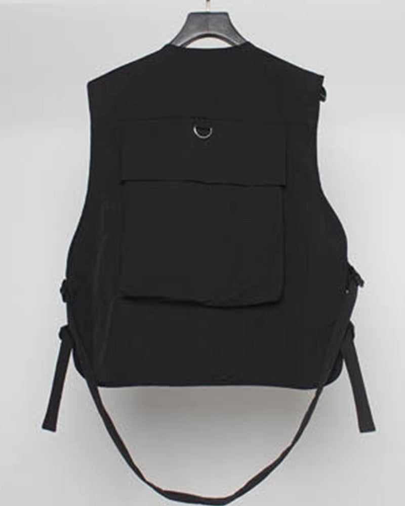 Multi-Pocket Streetwear Cargo Utility Vest