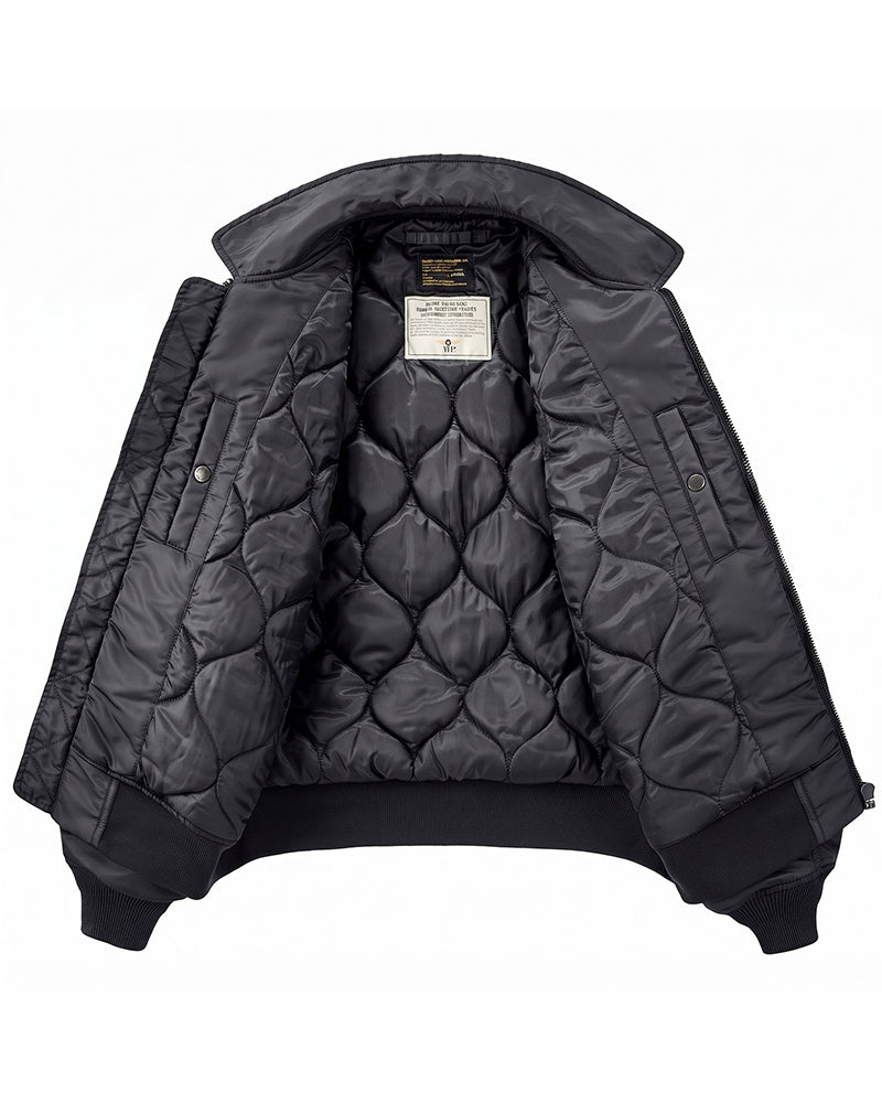 Futuristic Tactical Embroidered Patch Bomber Jacket