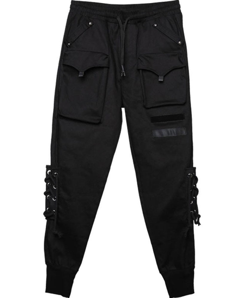Streetwear Drawstring Slim Cargo Pants