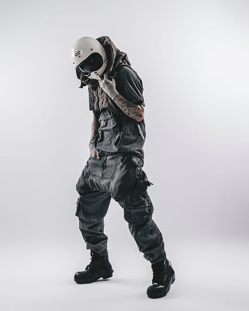 Post-Apocalyptic Acid-Wash Deconstructed T-Shirt