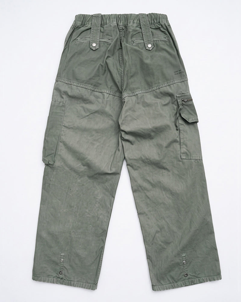 Distressed Vintage Zippered Large‑Pocket Cargo Pants