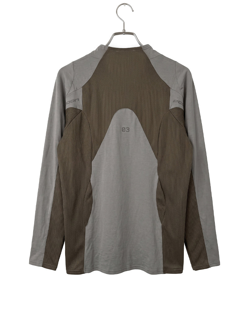 Wasteland Dirty Dye Mesh Technical Long Sleeve Tee