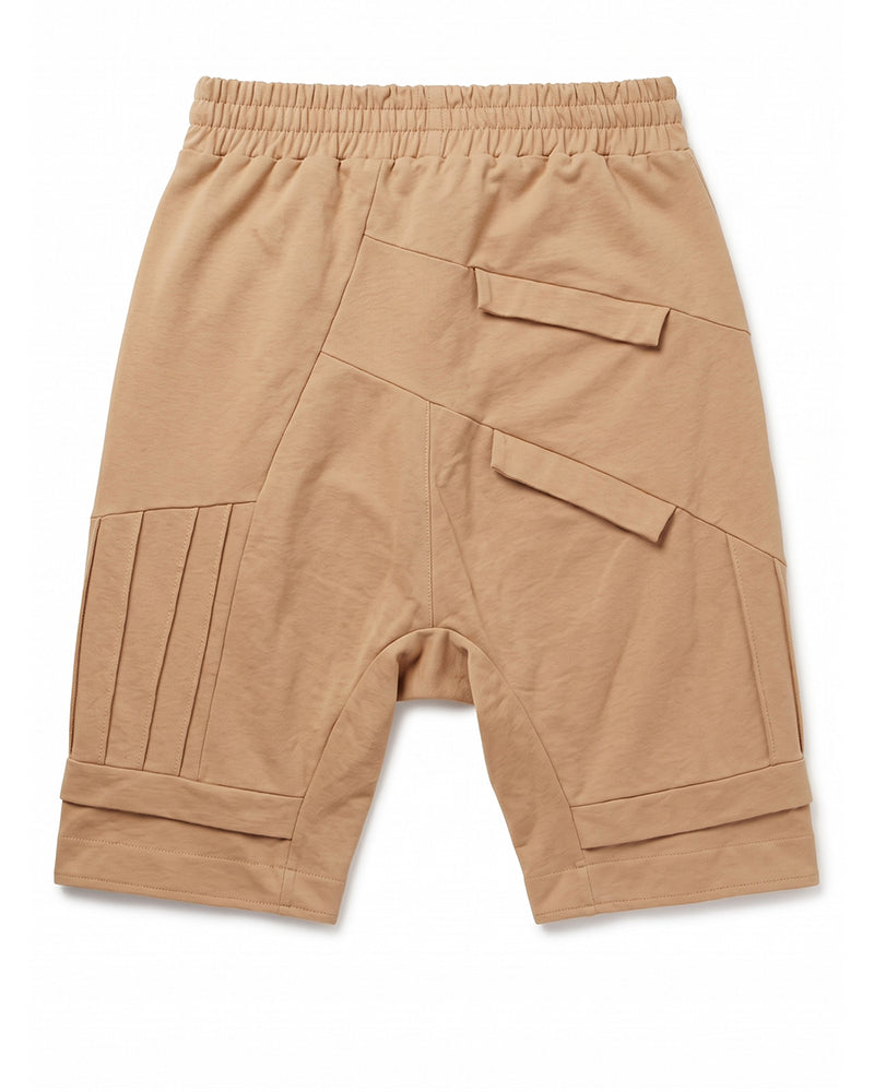 Wasteland Pleated Drop-Crotch Shorts