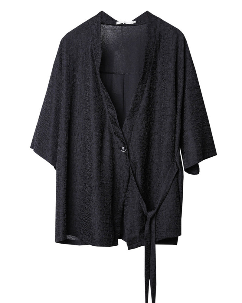 Japanese Robe Style Darkwear Shirt