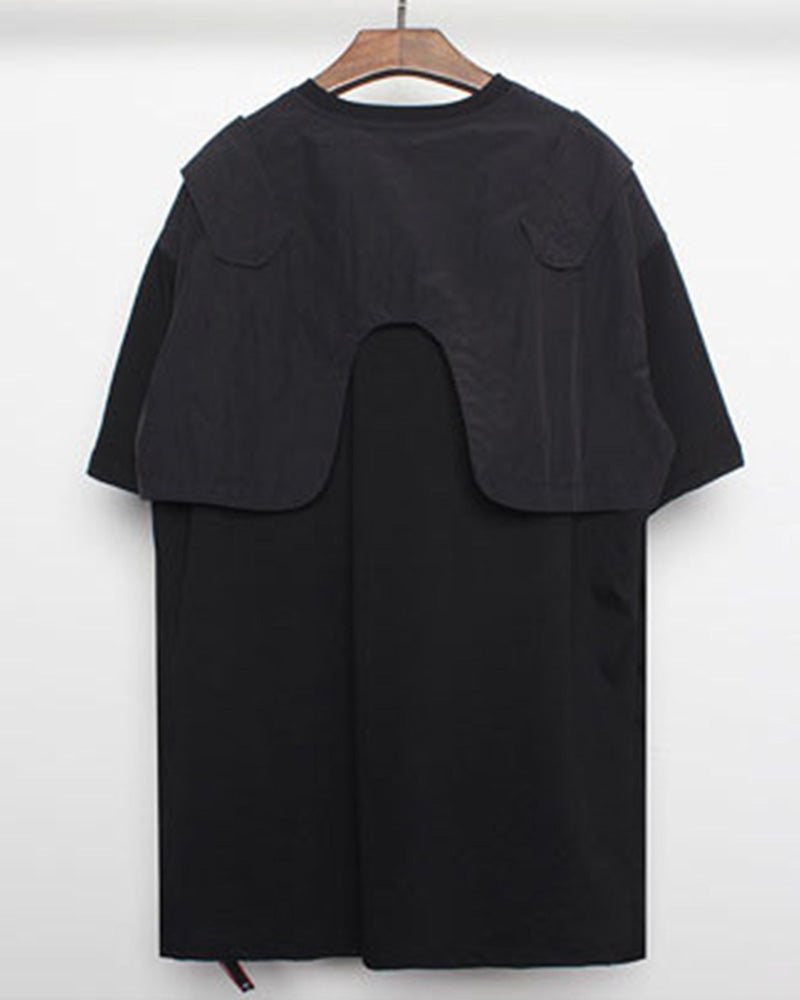 Tactical Cape Overlay Techwear T-Shirt
