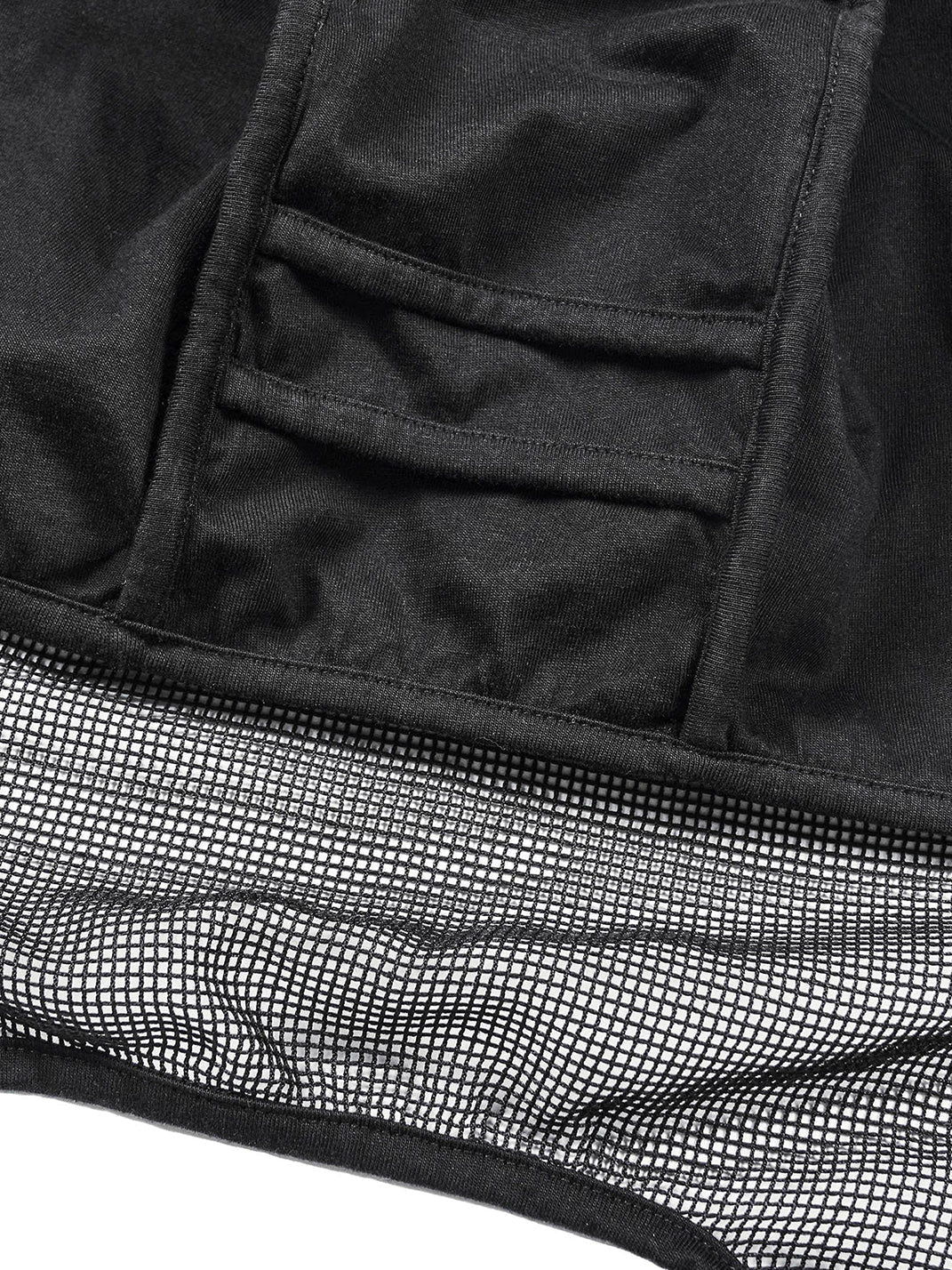 Mesh-Spliced Long Strap Durag