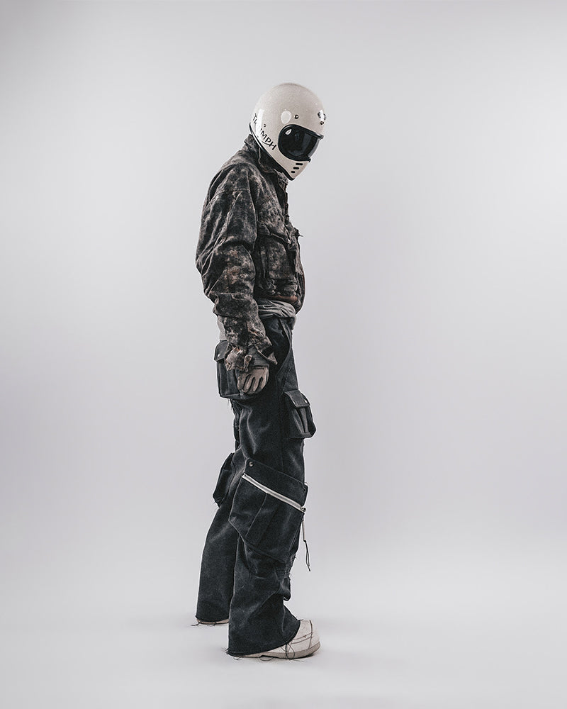 Obsidian Armored Multi-Zip Cargo Pants