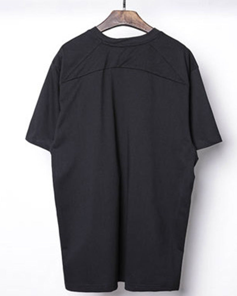 Techwear Patchwork Zipper T-Shirt