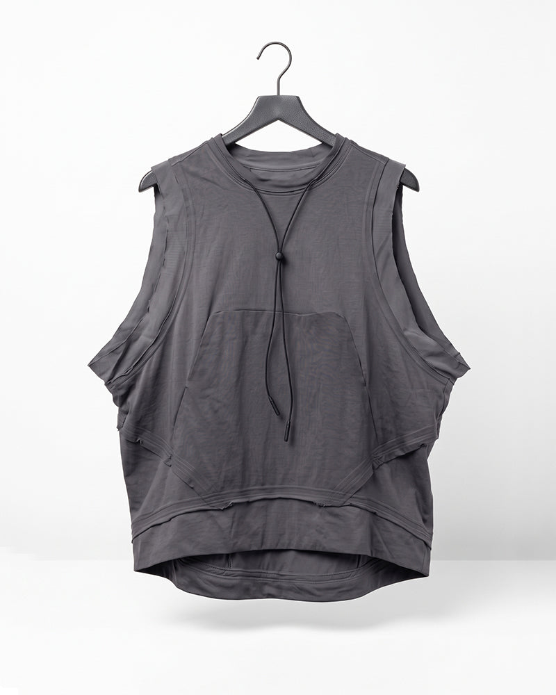 Dystopian Dirty Dye Transformable Sleeve Short Sleeve Tee