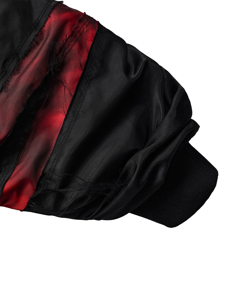 Distressed Bondage MA-1 Jacket Red