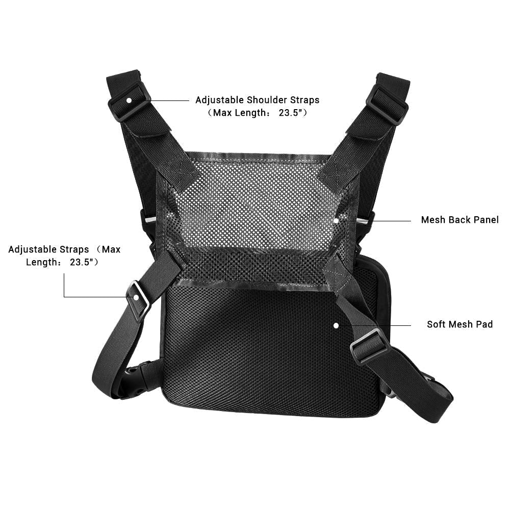 Cyberpunk Tactical Chest Bag Modular Utility Bag