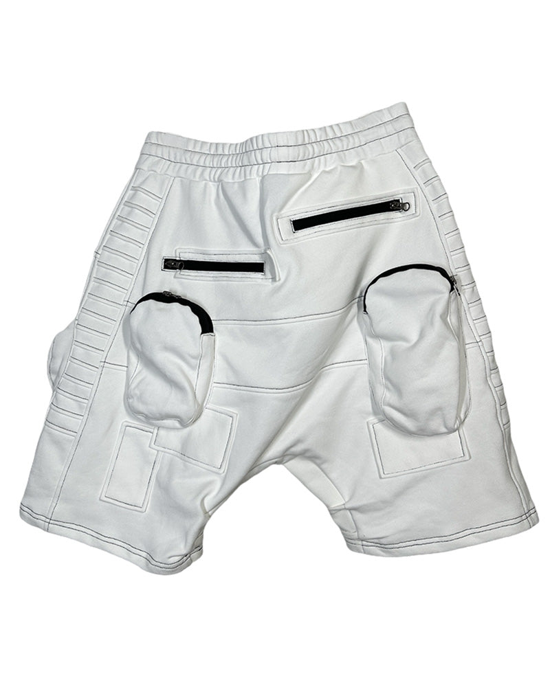 Wasteland Asymmetric Cargo Sweat Shorts