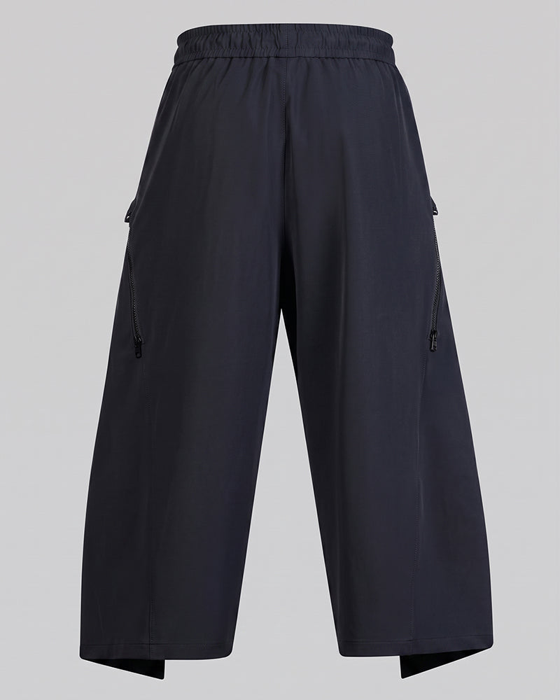 Curved Zip Water Repellent Techwear Pants